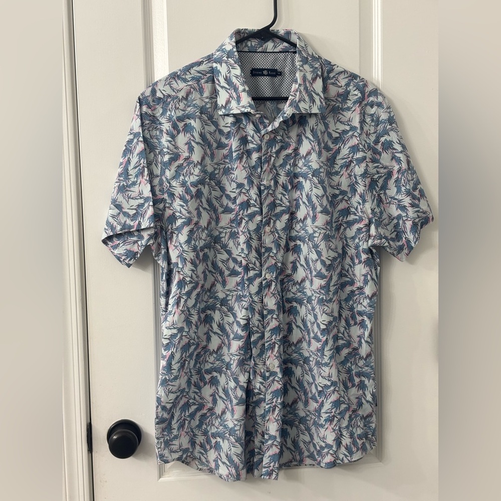 Stone & Rose Blue/White Floral Button-Up Shirt - Picture 3 of 9